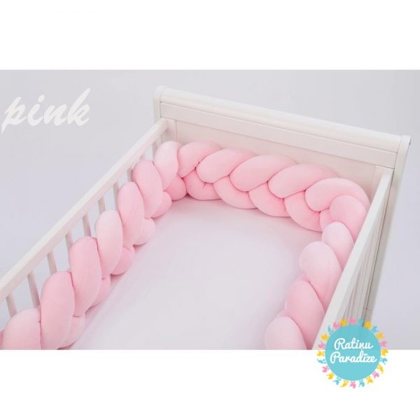 TUTTOLINA-PUER – apmalīte – bērna – gultiņai -exclusive – Velour – Pink