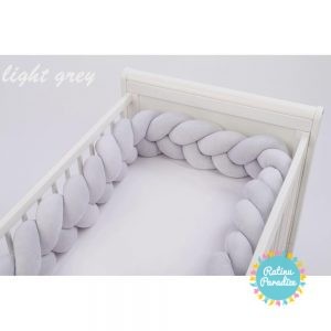 TUTTOLINA-PUER - apmalīte - bērna - gultiņai -exclusive - Velour - light - grey