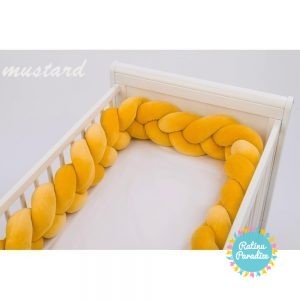 TUTTOLINA-PUER - apmalīte - bērna - gultiņai -exclusive - Velour - mustard