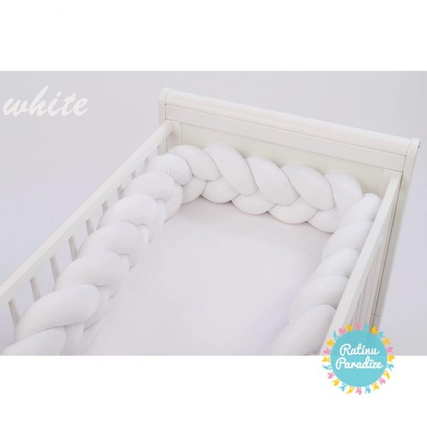 TUTTOLINA-PUER — apmalīte — bērna — gultiņai -exclusive — Velour — White