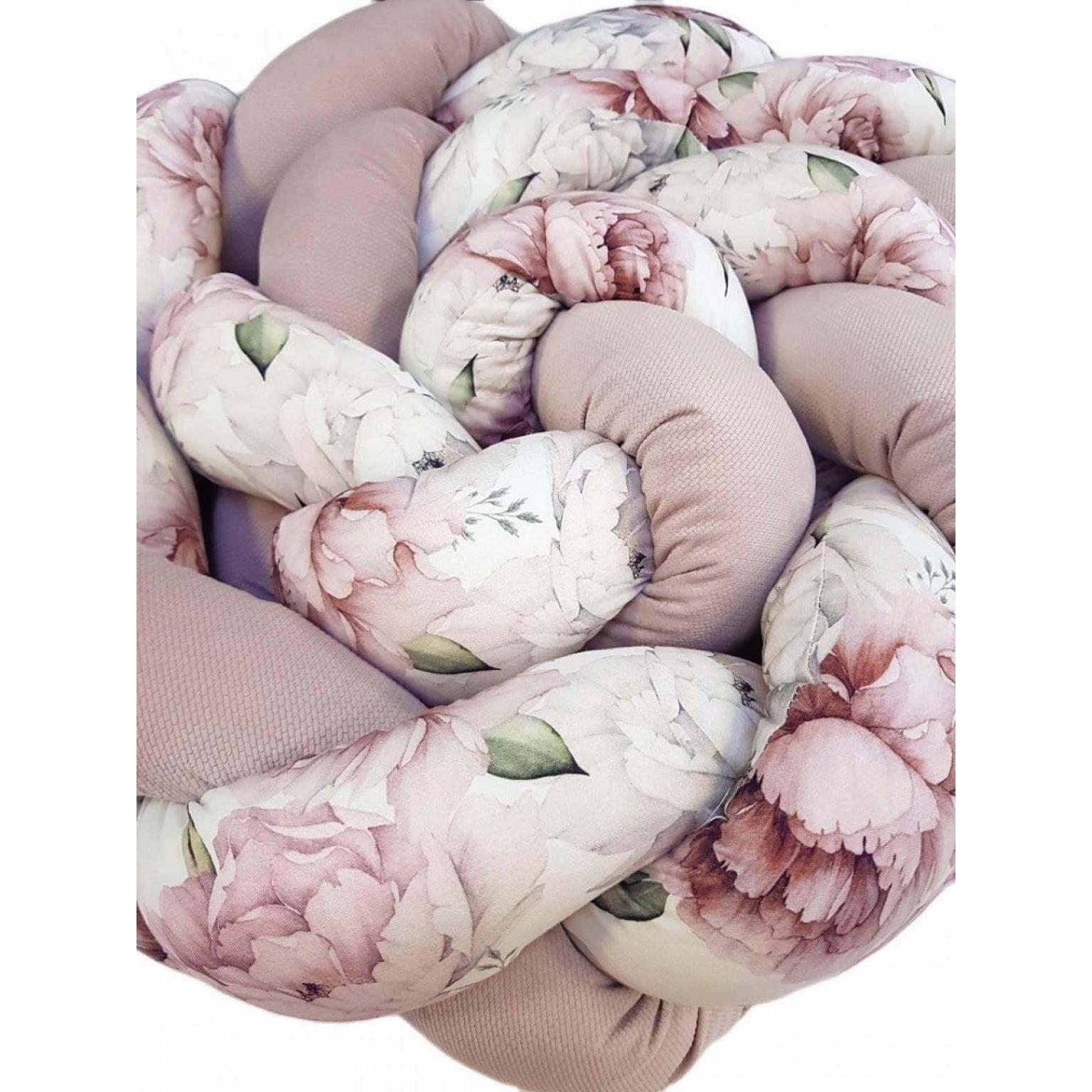 PUER Kokvilnas apmalīte bērna gultiņai exclusive Lovely Roses (3)