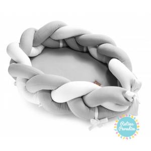 Pīta-ligzdiņa-kokons mazulim Flooforbaby – Grey white