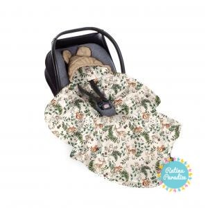 Sedziņa-konverts autokrēsliņām Babysteps — Animals Garden – Beige (1)
