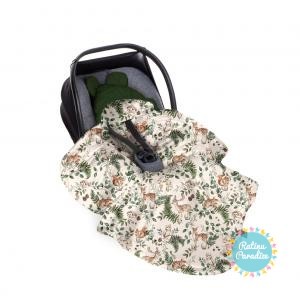Sedziņa-konverts autokrēsliņām Babysteps — Animals Garden – Winter Moss (1)