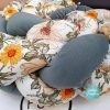 Kokvilnas apmalīte bērna gultiņai PUER exclusive - Flowers gray(1)