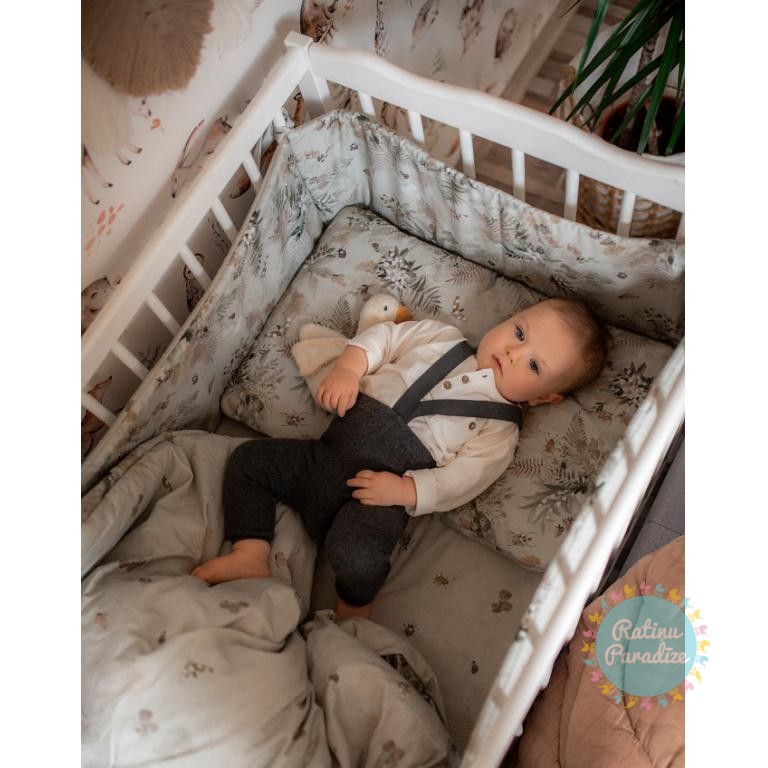 MAKASZKA — apmalīte — bērnu — gultiņai — Premium — (210 cm) —  Foggy — Morning (2)