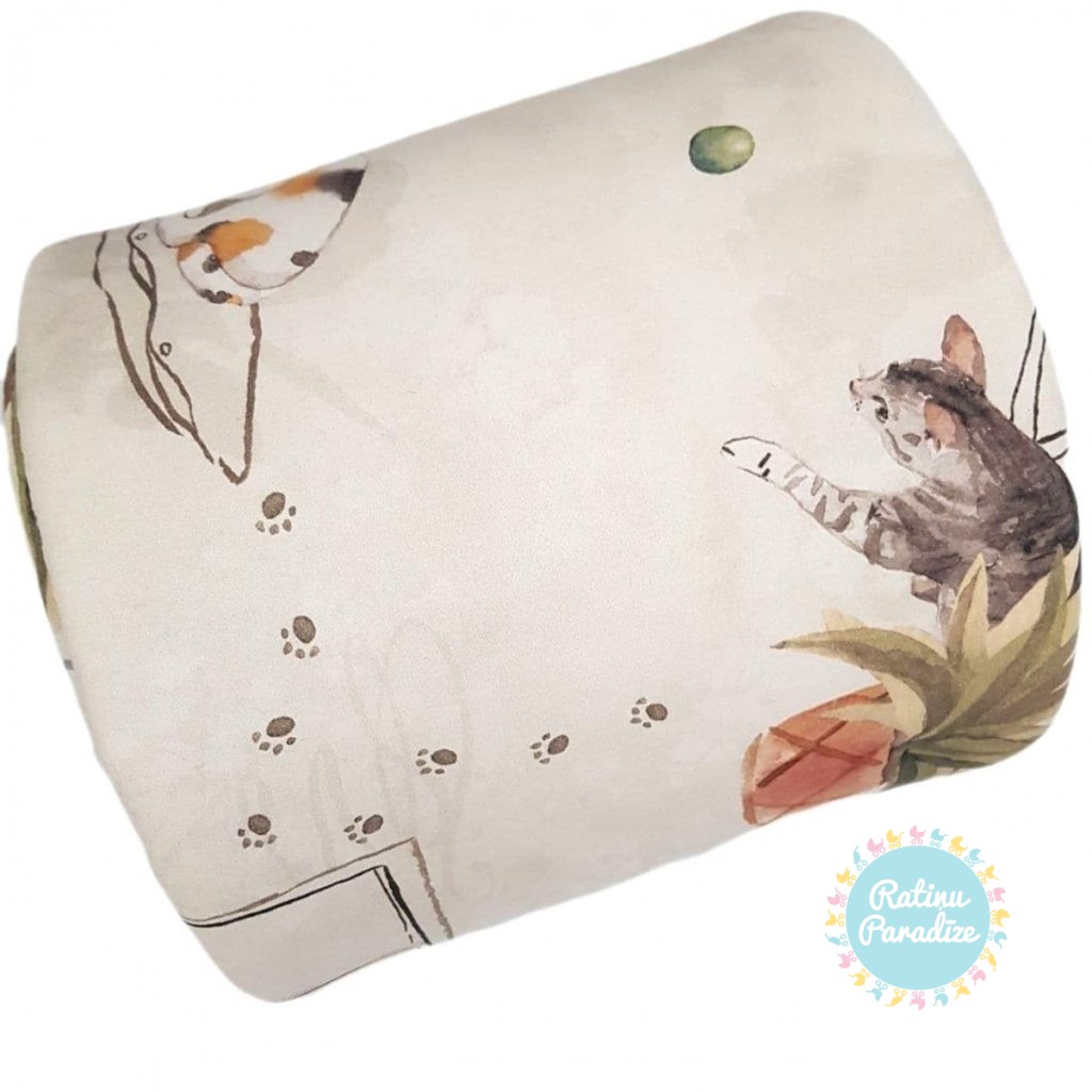Apmalīte bērnu gultiņai Premium (210cm) Makaszka — Meow Stories (4)