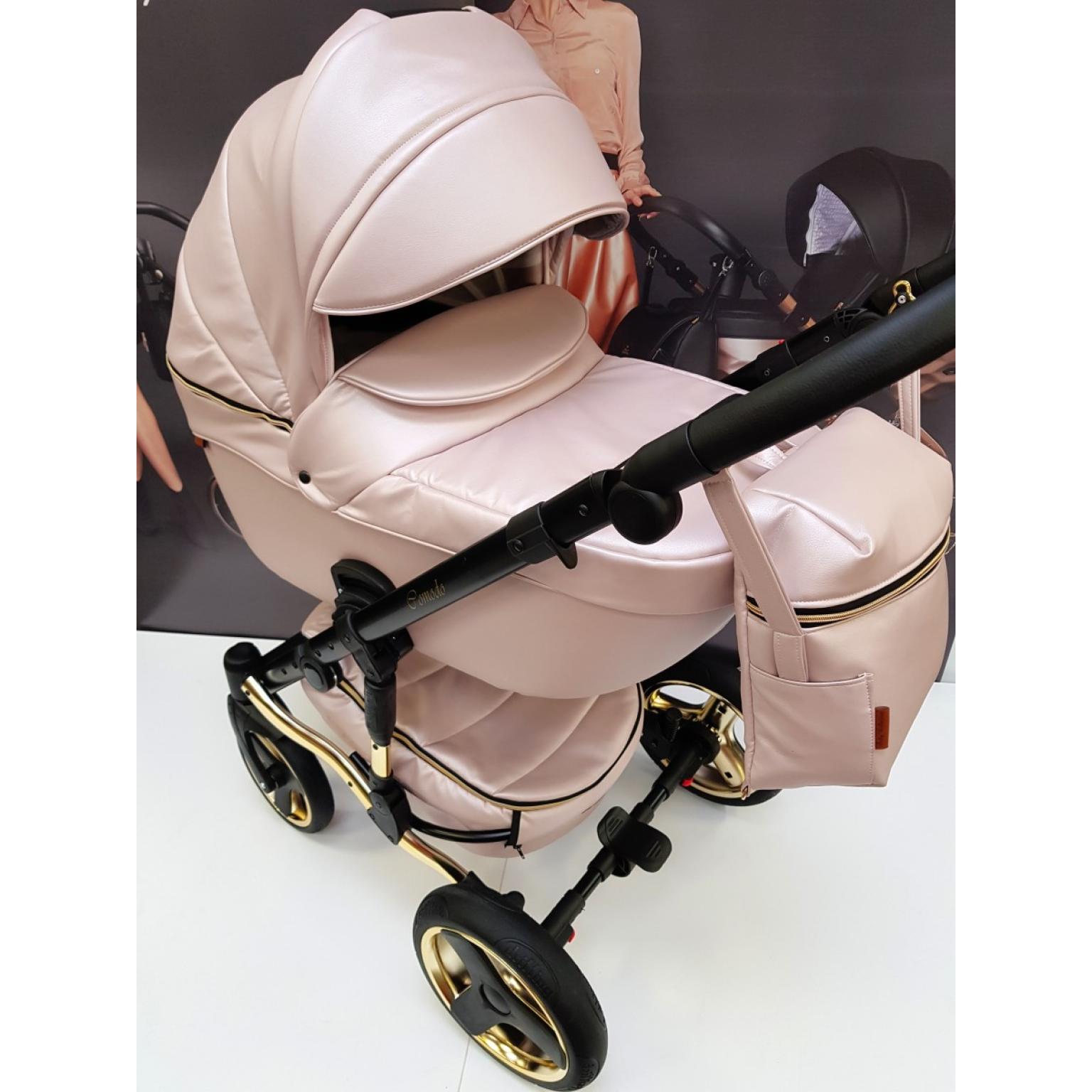 bērnu-rati-MIKRUS-Baby-Collection-Comodo-eko-āda-Gold-Pink-(2)