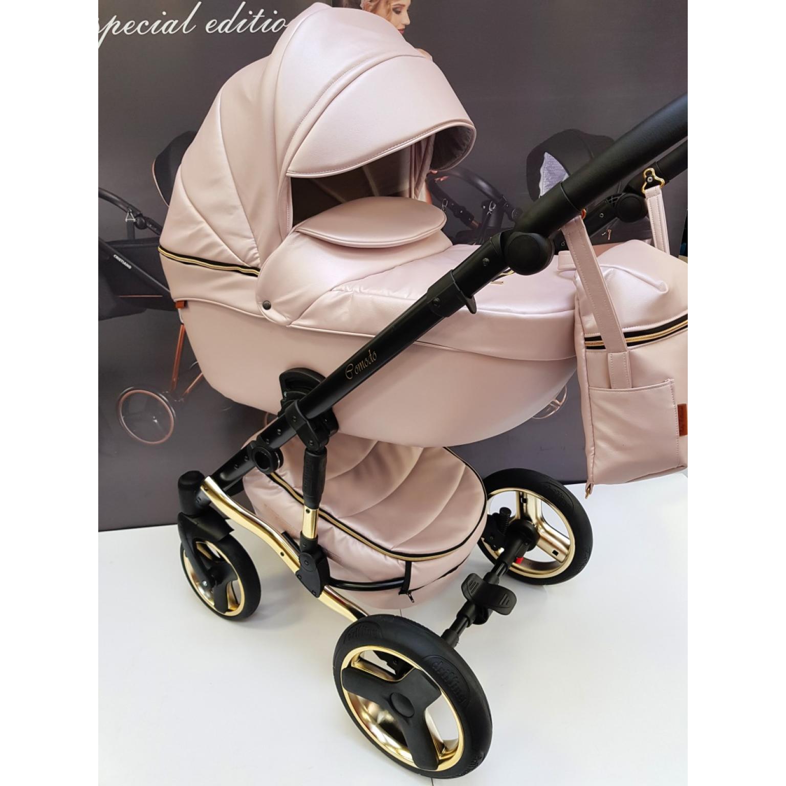bērnu-rati-MIKRUS-Baby-Collection-Comodo-eko-āda-Gold-Pink-(5)
