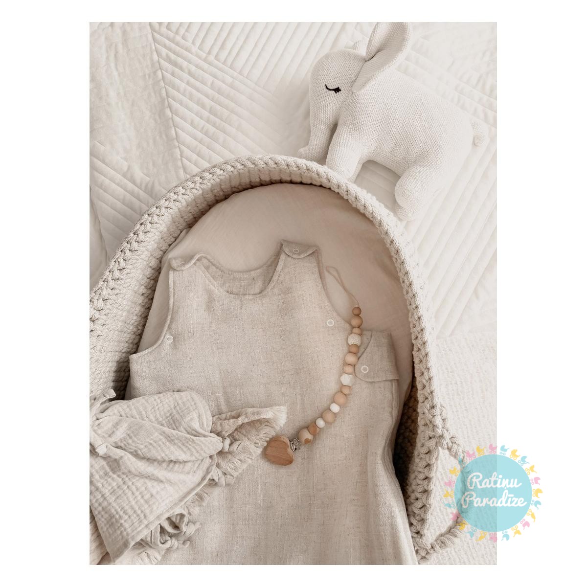 BABYSTEPS bērnu guļammaiss - Linen - White (3)