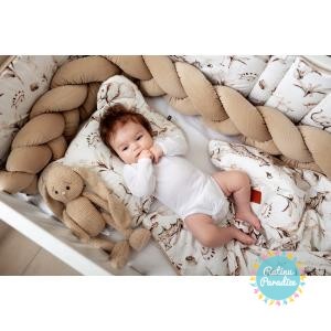 Apmale “bizīte” bērnu gultiņai PUER (210 cm) — Savanna Velvet, beige (1)