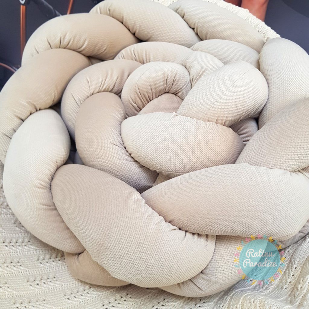 Apmale “bizīte” bērnu gultiņai PUER (210 cm) — Savanna Velvet, beige (6)
