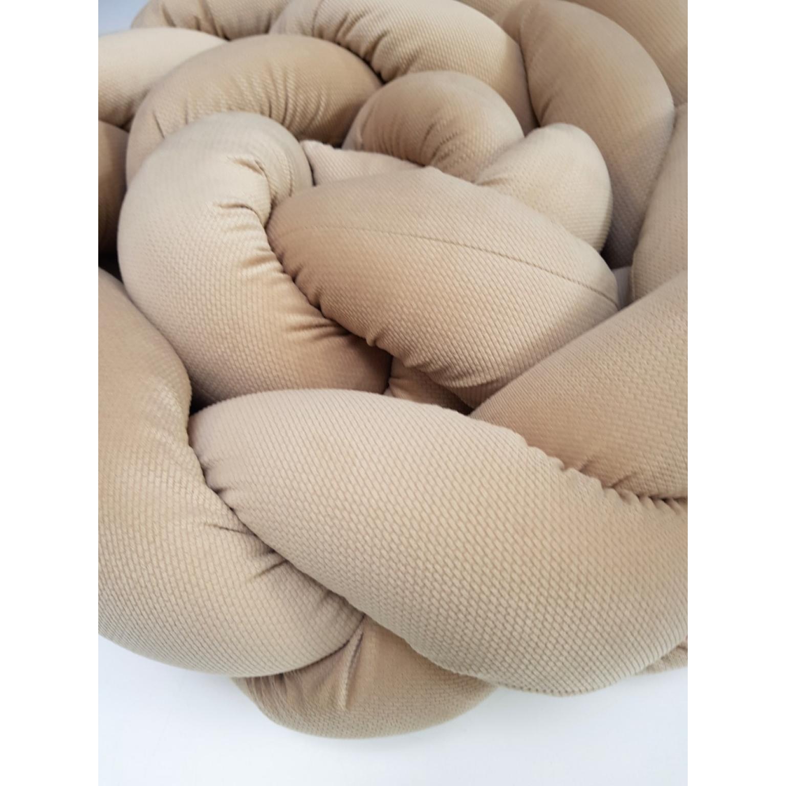 Apmale “bizīte” bērnu gultiņai PUER (210 cm) — Savanna Velvet, beige (3)