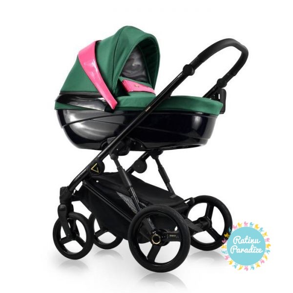 Bērnu-rati-BEXA-GLAMOUR-GL10-Green-pink