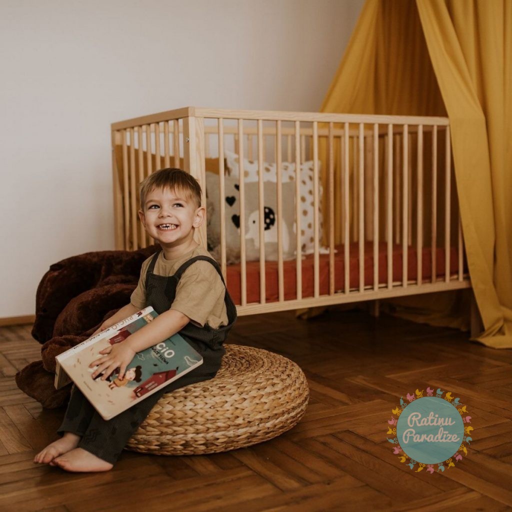 Bērnu-kokā-gultiņa-KLUPS-FRANK-120×60-Pine-Детская-деревянная-кроватка-рига (6)