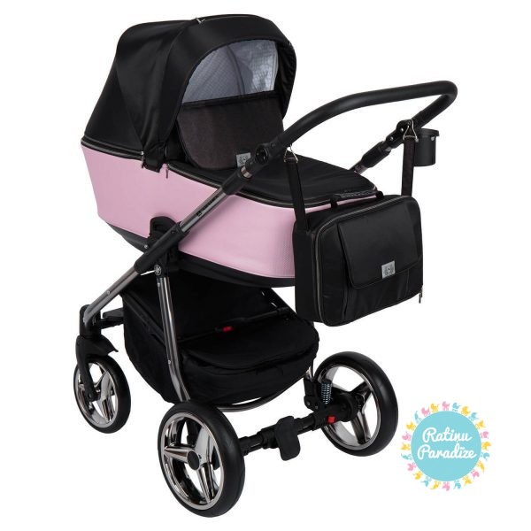 Bērnu-rati-ADAMEX-REGGIO-SPECIAL-EDITION-Y-839-Pink-Black-детская-коляска-рига-ratinuparzdize (1)