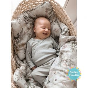bērnu gultas veļa komplekts jaundzimušajam makaszka foggy morning комплект детское одеяло и подушка рига (1)