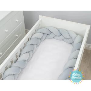 apmalīte bērna gultiņai exclusive velvet puer light grey (1)