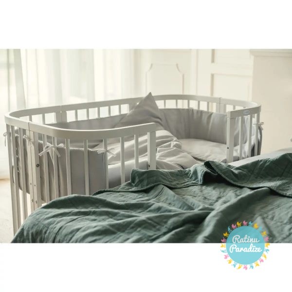 Daudzfunkcionāla Bērnu gulta transformers + matracis 7 vienā – Waldin – White (6)-gultiņa