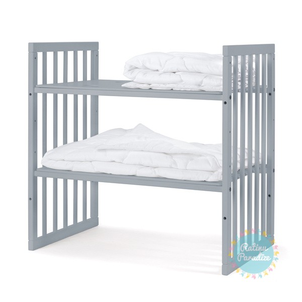 Ovāla-apaļa-bērnu-gulta + matracis Daudzfunkcionāla -7 vienā – Waldin – Gray (11)